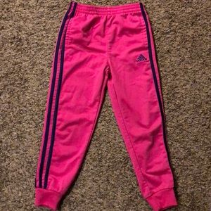 Hot Pink and Purple Adidas Pants